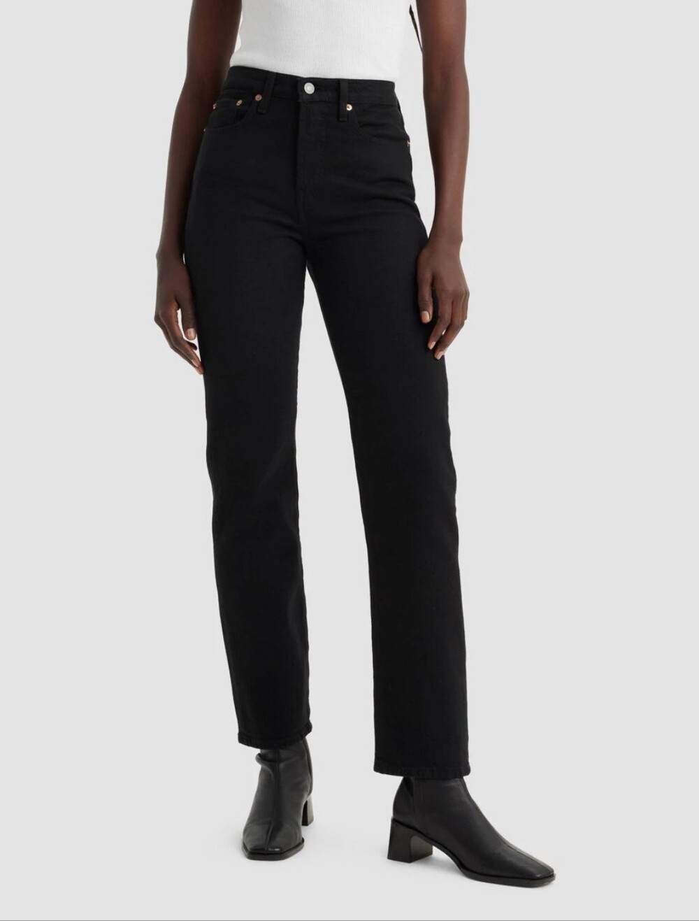 Levi's® Women's High-Rise Wedgie Straight Cropped Jeans - Soft Black 27: